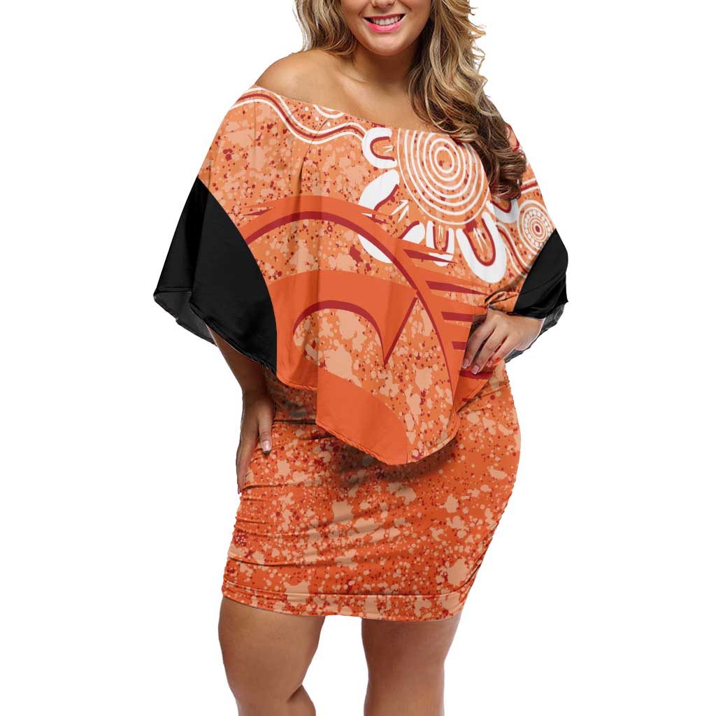 Australian Scorchers Cricket Custom Off Shoulder Short Dress Minimalism Aboriginal