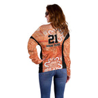 Australian Scorchers Cricket Custom Off Shoulder Sweater Minimalism Aboriginal