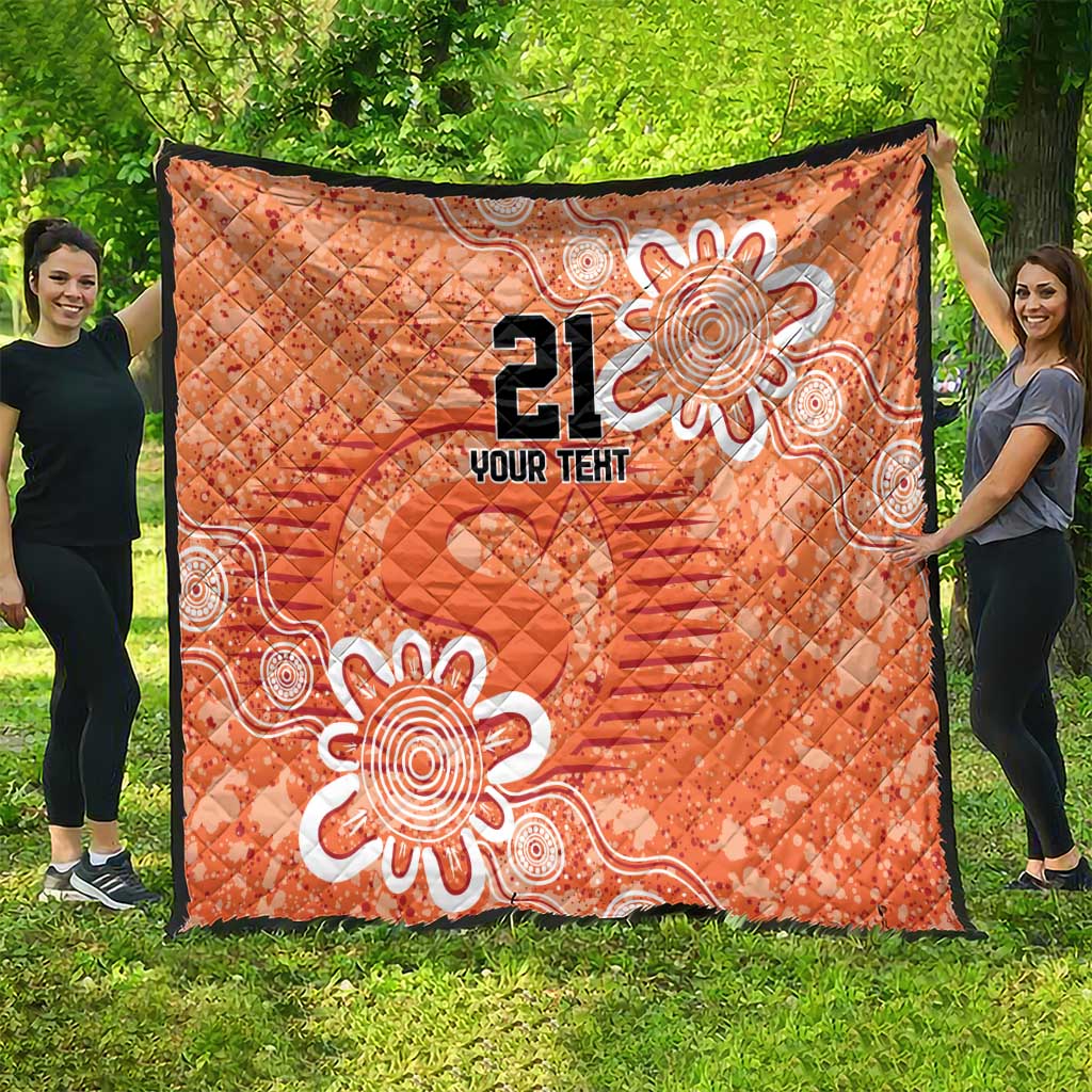 Australian Scorchers Cricket Custom Quilt Minimalism Aboriginal