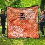 Australian Scorchers Cricket Custom Quilt Minimalism Aboriginal