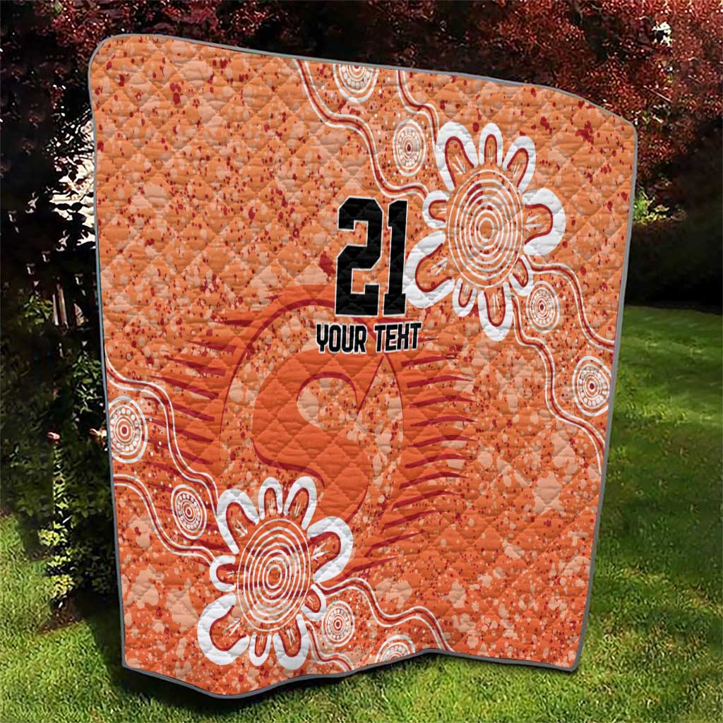 Australian Scorchers Cricket Custom Quilt Minimalism Aboriginal