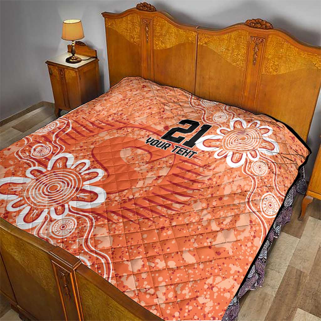 Australian Scorchers Cricket Custom Quilt Minimalism Aboriginal