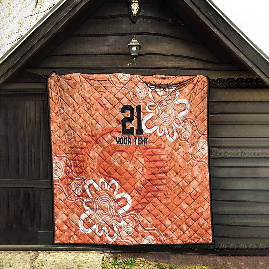 Australian Scorchers Cricket Custom Quilt Minimalism Aboriginal