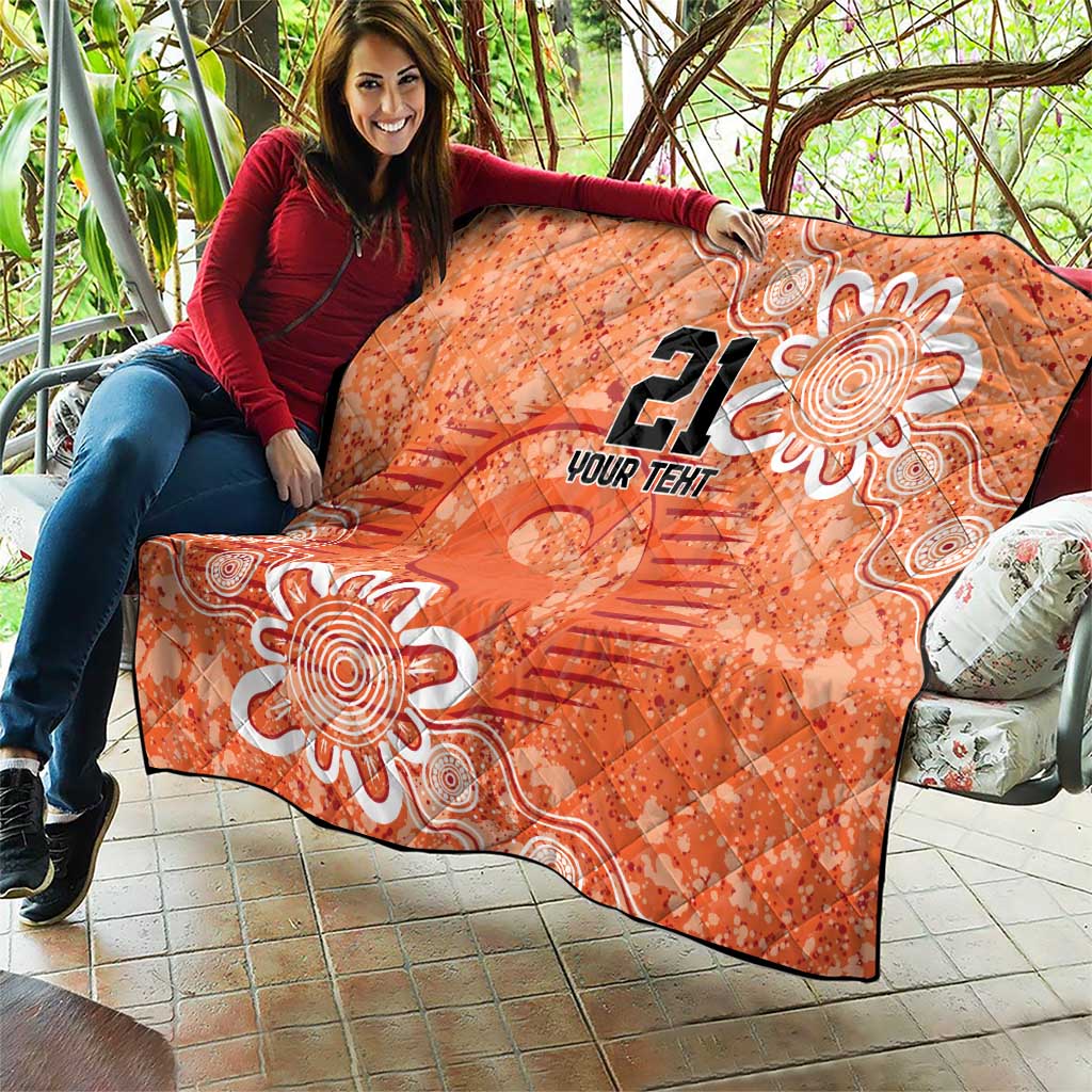 Australian Scorchers Cricket Custom Quilt Minimalism Aboriginal