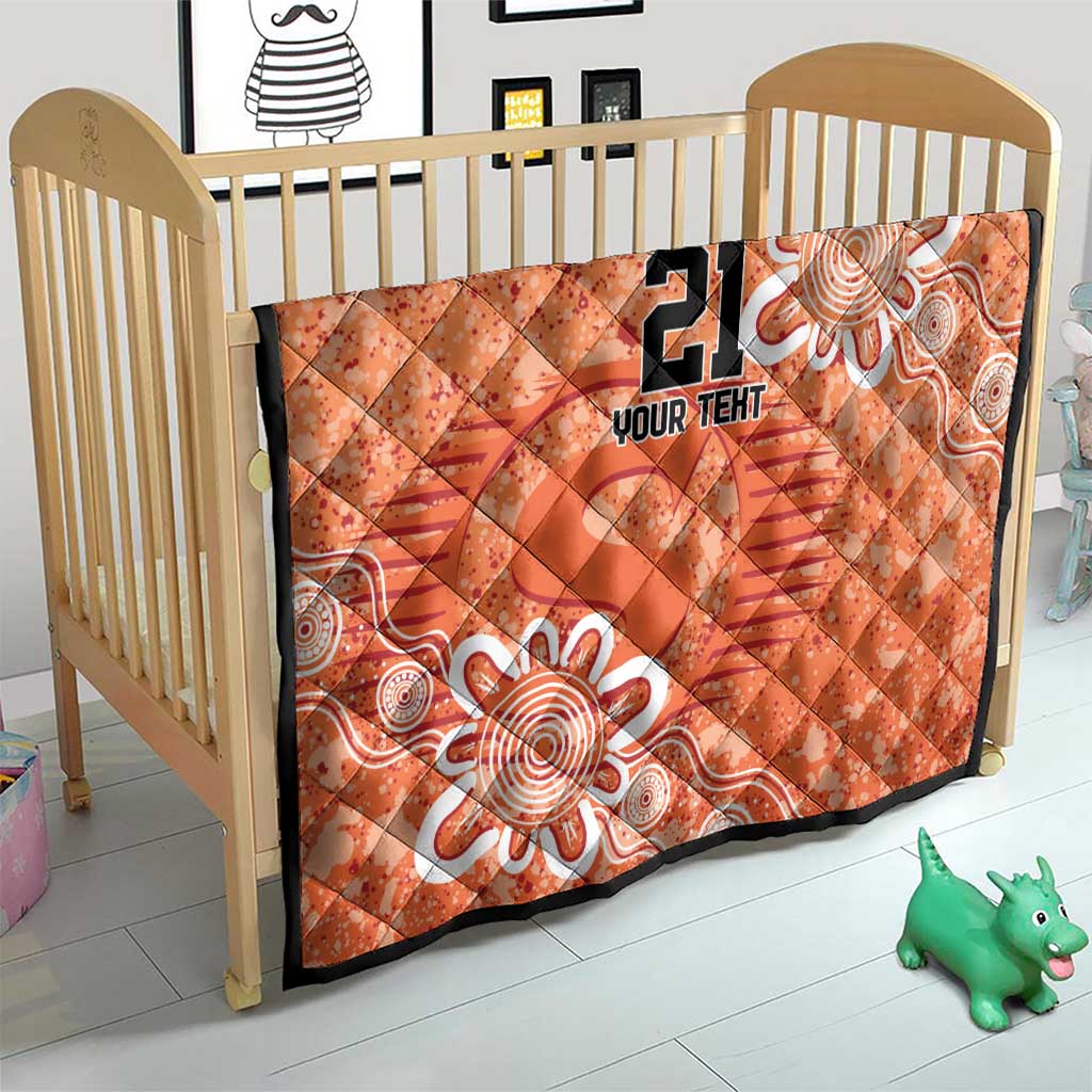 Australian Scorchers Cricket Custom Quilt Minimalism Aboriginal
