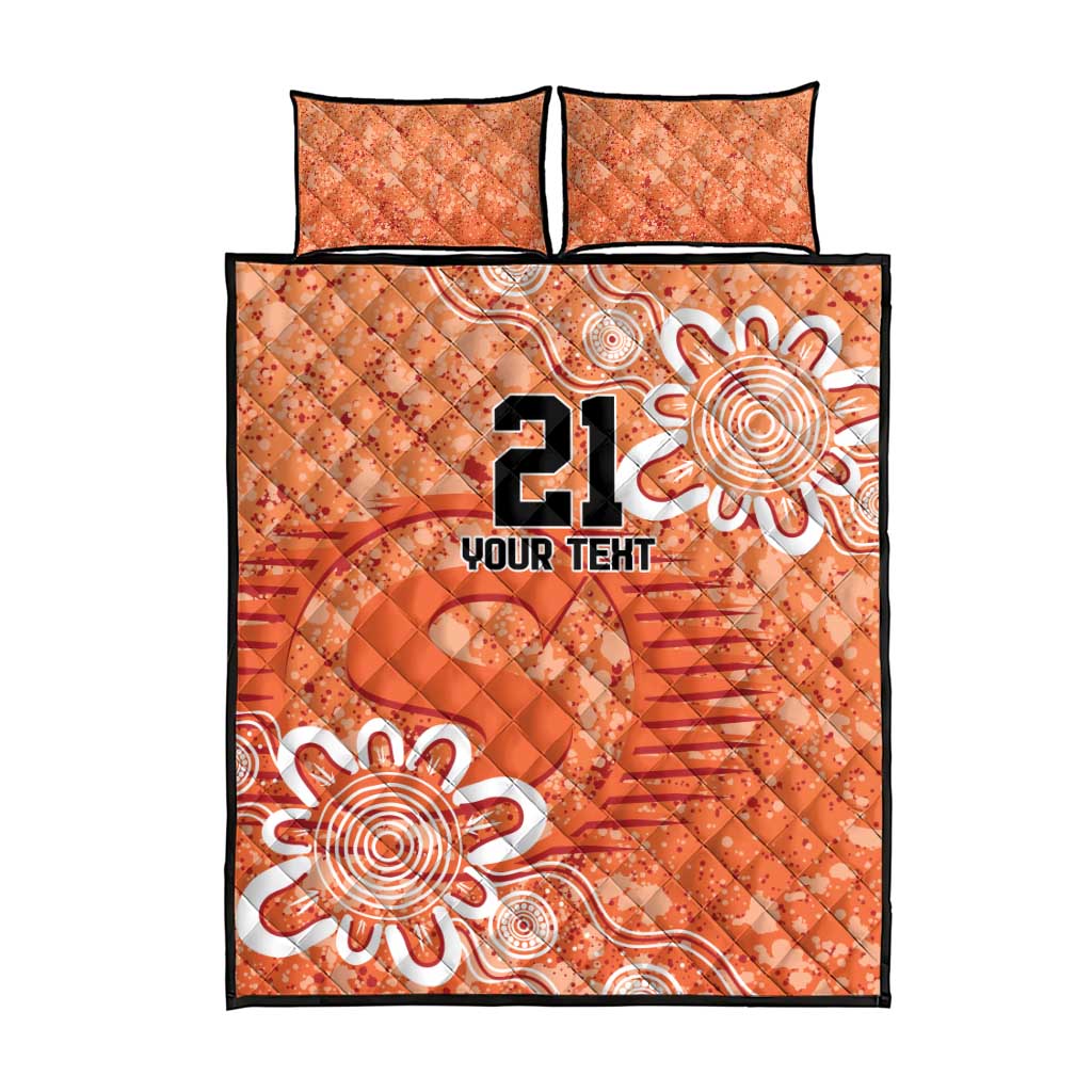 Australian Scorchers Cricket Custom Quilt Bed Set Minimalism Aboriginal