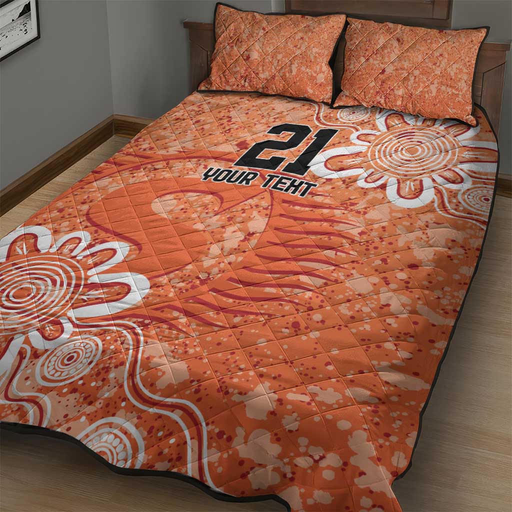 Australian Scorchers Cricket Custom Quilt Bed Set Minimalism Aboriginal
