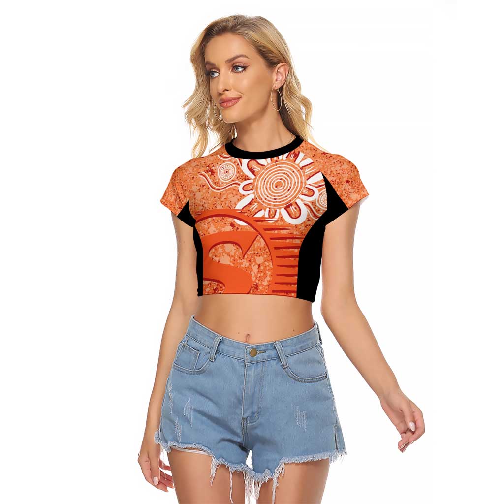 Australian Scorchers Cricket Custom Raglan Cropped T Shirt Minimalism Aboriginal