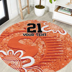 Australian Scorchers Cricket Custom Round Carpet Minimalism Aboriginal
