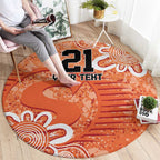 Australian Scorchers Cricket Custom Round Carpet Minimalism Aboriginal