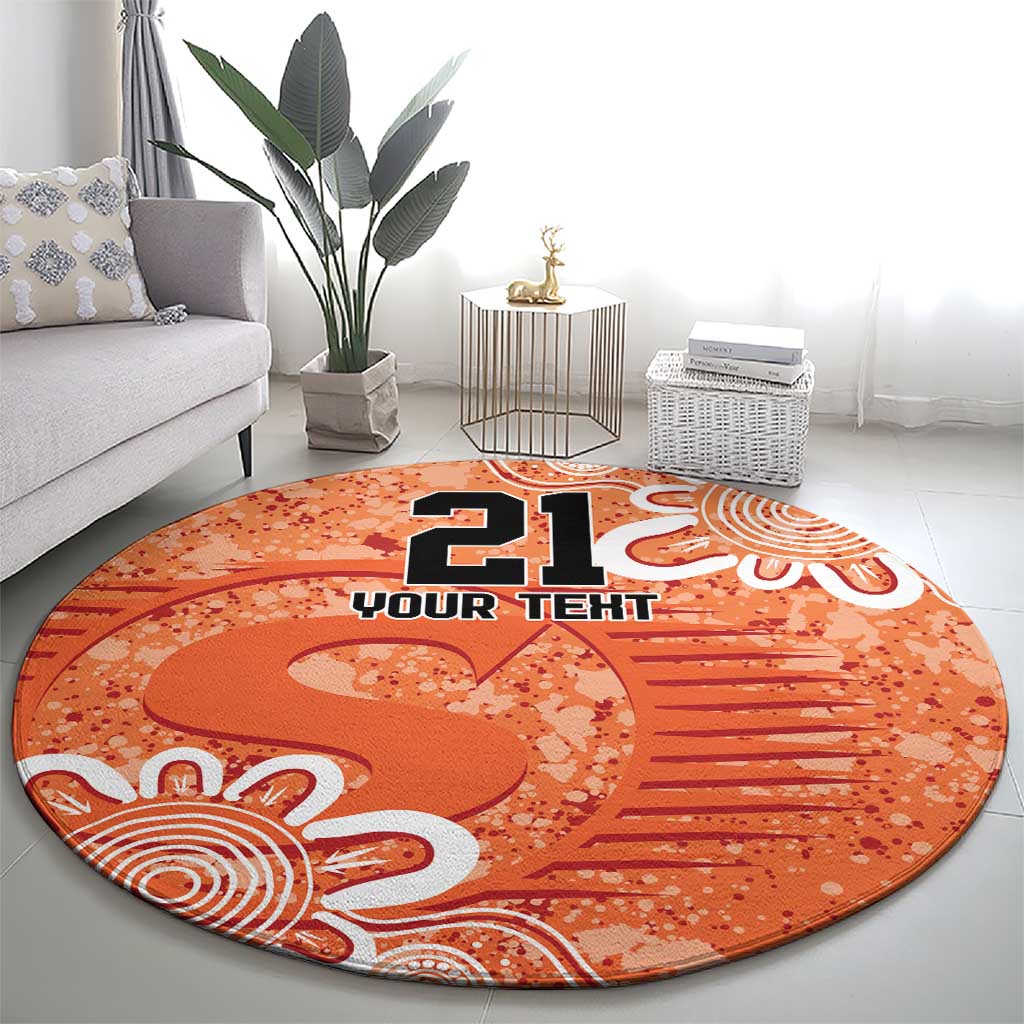 Australian Scorchers Cricket Custom Round Carpet Minimalism Aboriginal