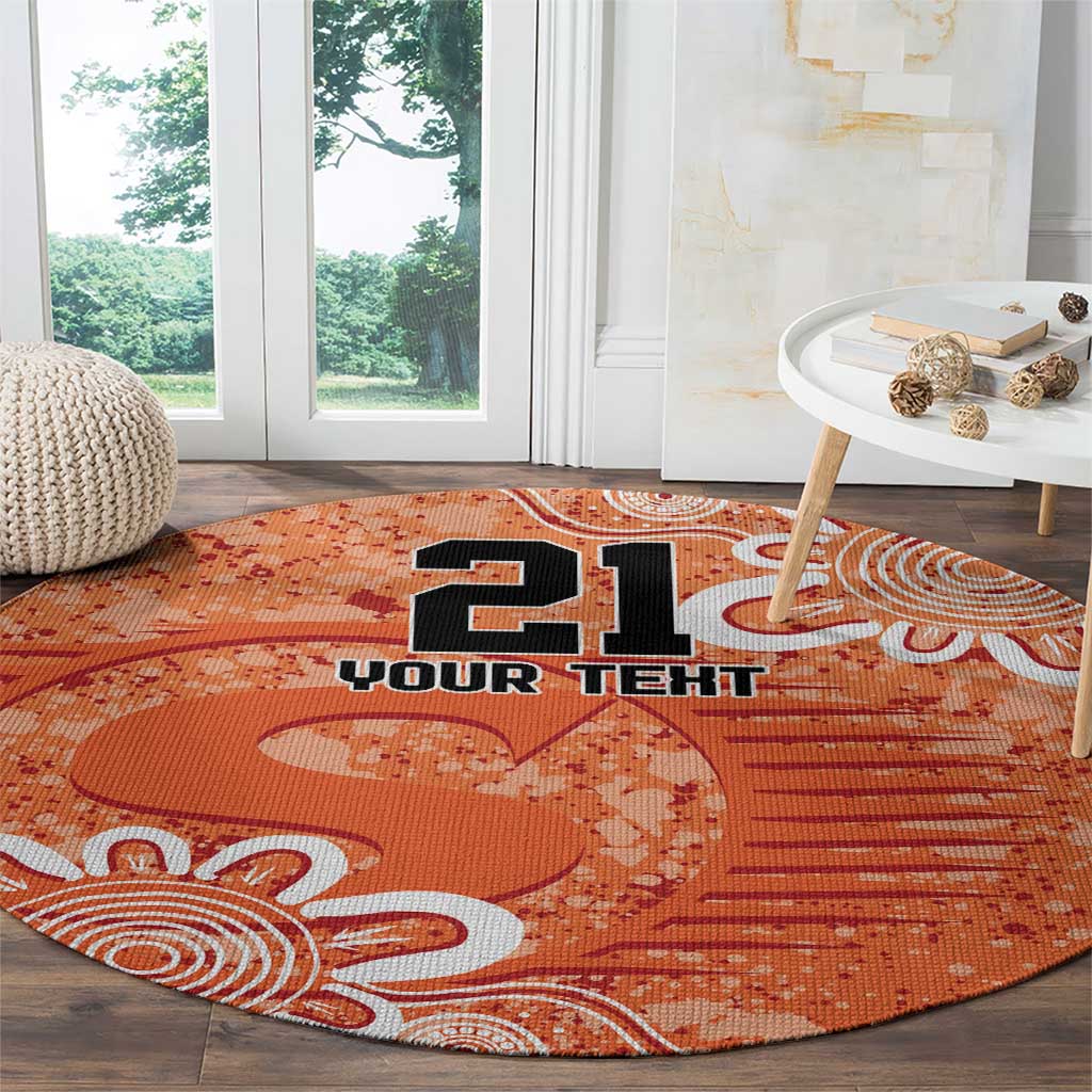 Australian Scorchers Cricket Custom Round Carpet Minimalism Aboriginal