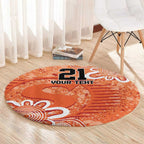Australian Scorchers Cricket Custom Round Carpet Minimalism Aboriginal