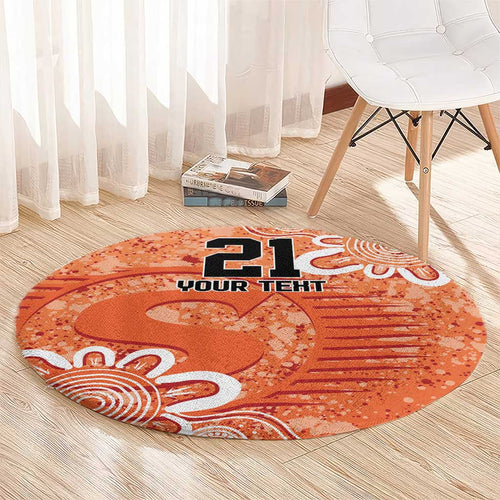 Australian Scorchers Cricket Custom Round Carpet Minimalism Aboriginal