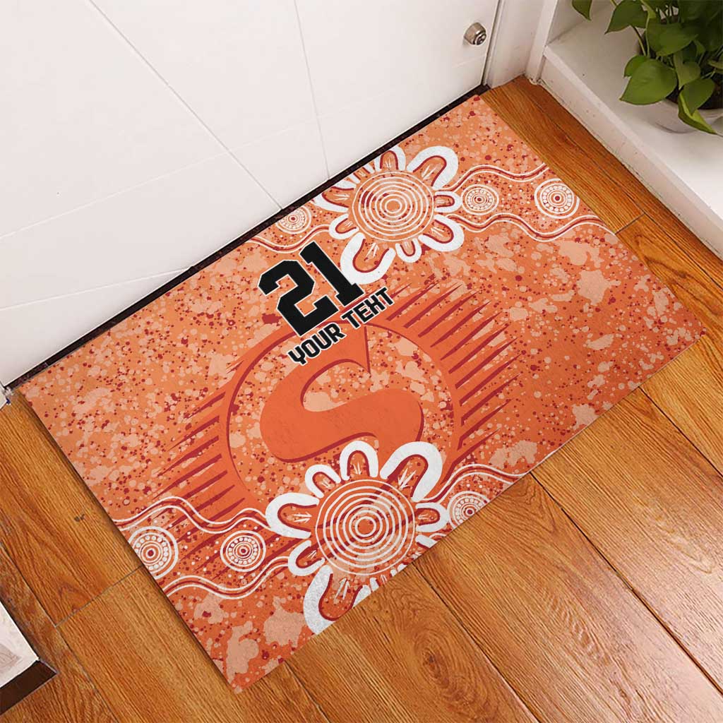 Australian Scorchers Cricket Custom Rubber Doormat Minimalism Aboriginal