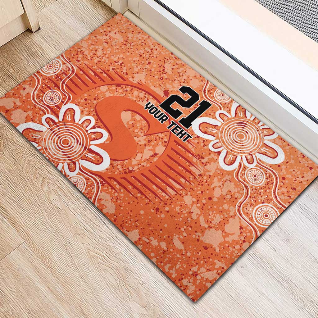 Australian Scorchers Cricket Custom Rubber Doormat Minimalism Aboriginal