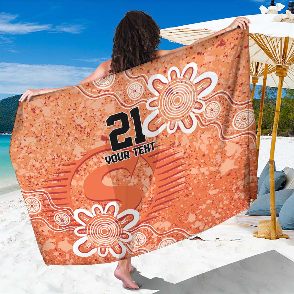 Australian Scorchers Cricket Custom Sarong Minimalism Aboriginal
