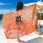 Australian Scorchers Cricket Custom Sarong Minimalism Aboriginal