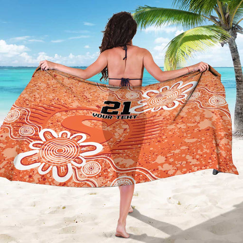 Australian Scorchers Cricket Custom Sarong Minimalism Aboriginal