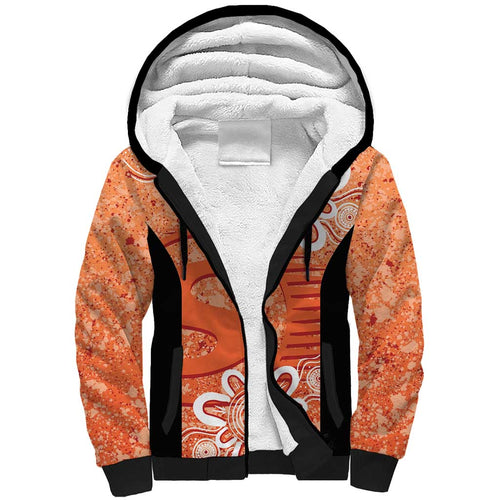 Australian Scorchers Cricket Custom Sherpa Hoodie Minimalism Aboriginal