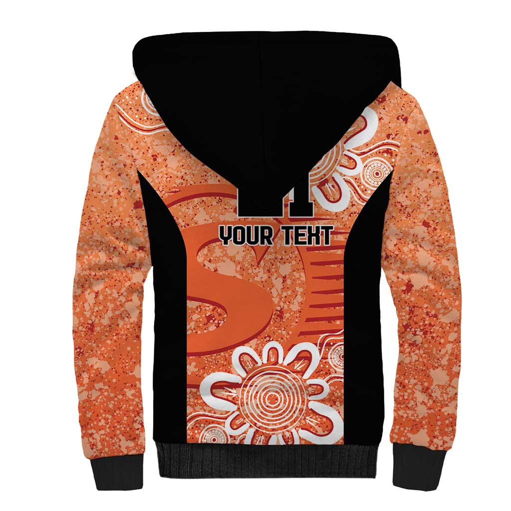 Australian Scorchers Cricket Custom Sherpa Hoodie Minimalism Aboriginal