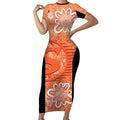 Australian Scorchers Cricket Custom Short Sleeve Bodycon Dress Minimalism Aboriginal