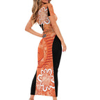 Australian Scorchers Cricket Custom Short Sleeve Bodycon Dress Minimalism Aboriginal