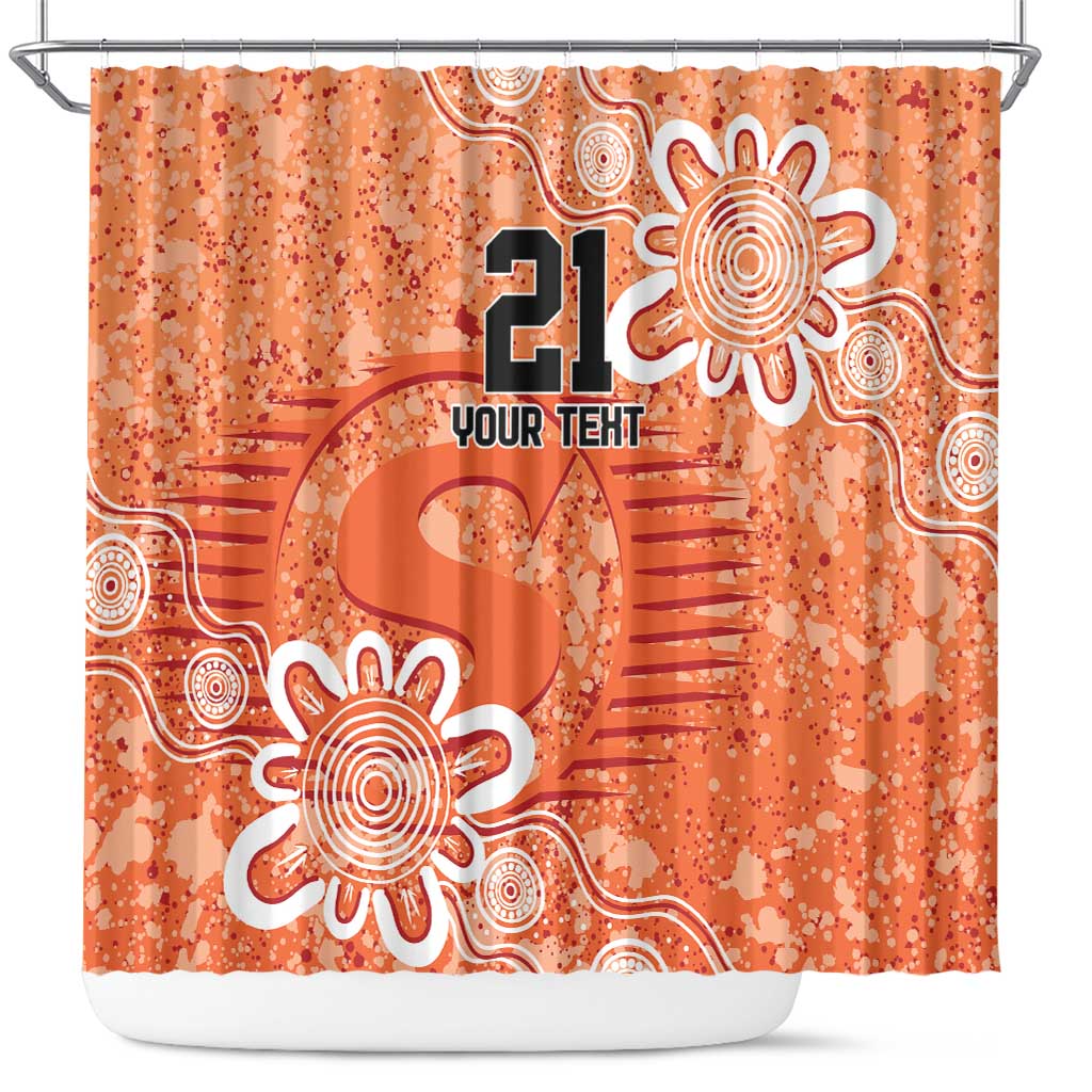 Australian Scorchers Cricket Custom Shower Curtain Minimalism Aboriginal