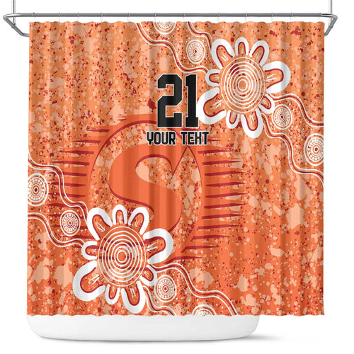 Australian Scorchers Cricket Custom Shower Curtain Minimalism Aboriginal
