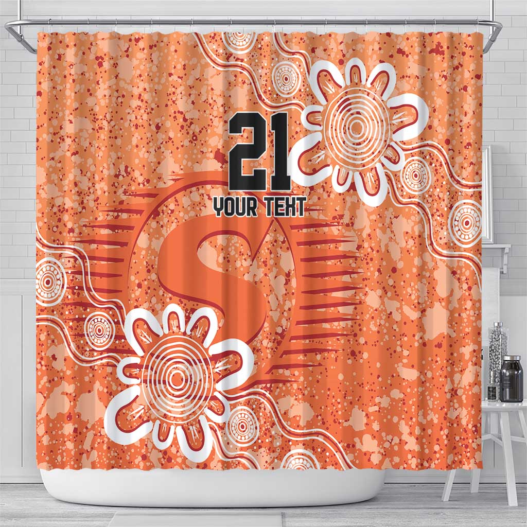 Australian Scorchers Cricket Custom Shower Curtain Minimalism Aboriginal