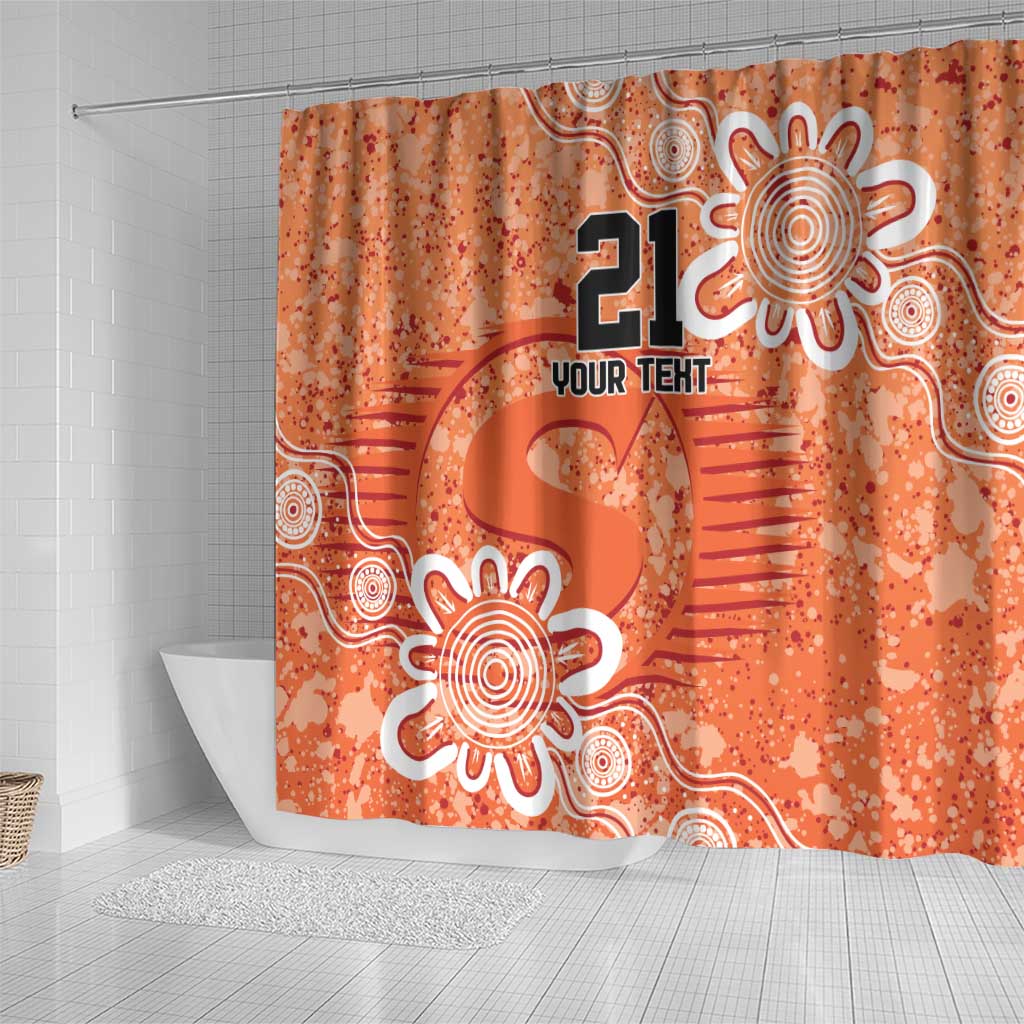 Australian Scorchers Cricket Custom Shower Curtain Minimalism Aboriginal