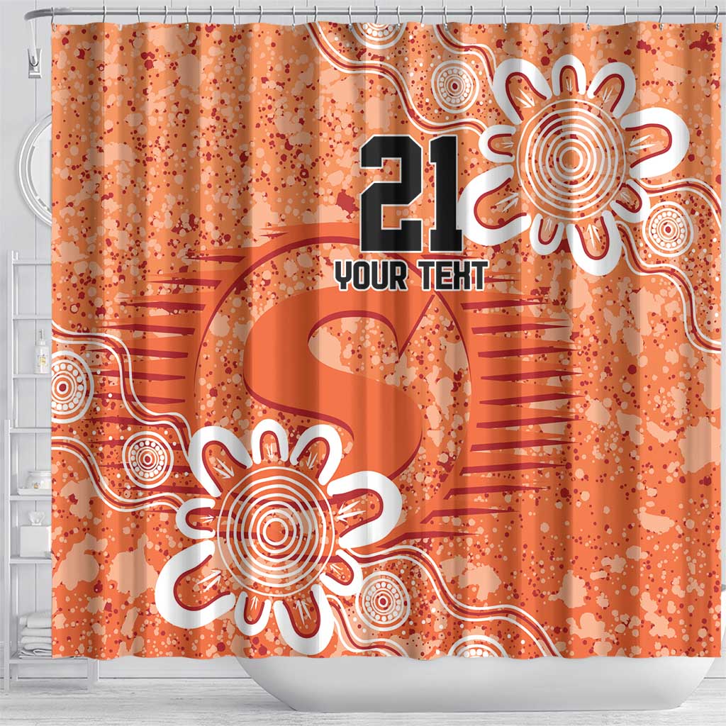 Australian Scorchers Cricket Custom Shower Curtain Minimalism Aboriginal