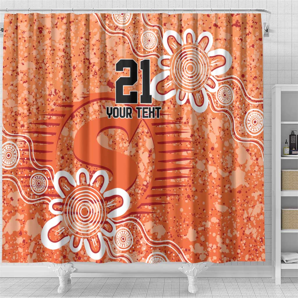 Australian Scorchers Cricket Custom Shower Curtain Minimalism Aboriginal