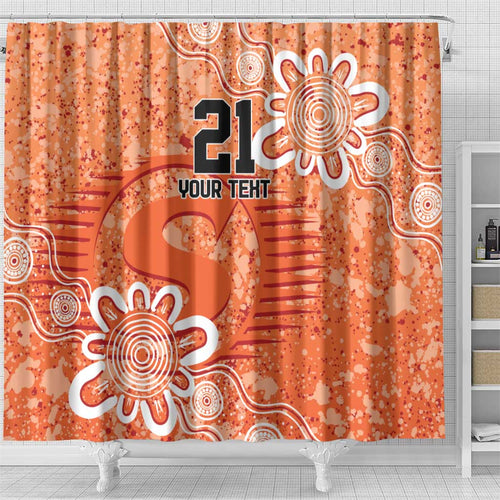 Australian Scorchers Cricket Custom Shower Curtain Minimalism Aboriginal