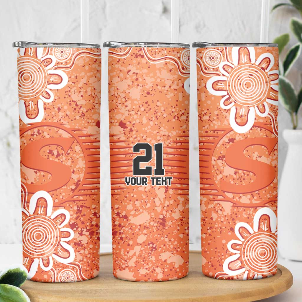 Australian Scorchers Cricket Custom Skinny Tumbler Minimalism Aboriginal