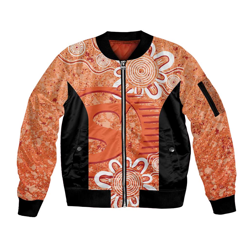 Australian Scorchers Cricket Custom Sleeve Zip Bomber Jacket Minimalism Aboriginal