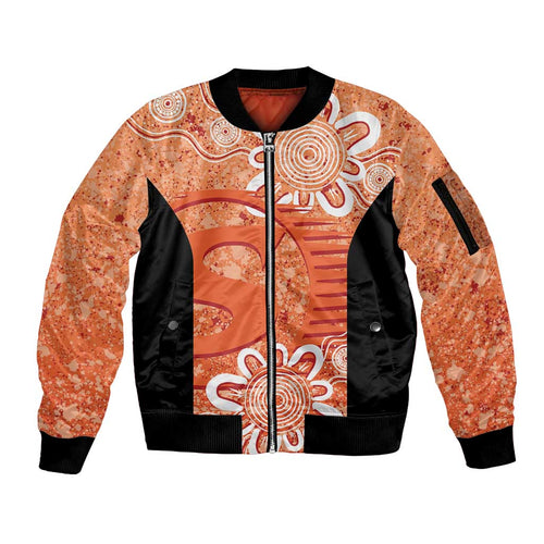 Australian Scorchers Cricket Custom Sleeve Zip Bomber Jacket Minimalism Aboriginal