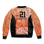 Australian Scorchers Cricket Custom Sleeve Zip Bomber Jacket Minimalism Aboriginal