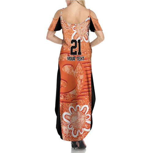 Australian Scorchers Cricket Custom Summer Maxi Dress Minimalism Aboriginal