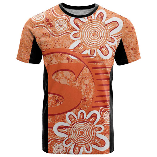 Australian Scorchers Cricket Custom T Shirt Minimalism Aboriginal
