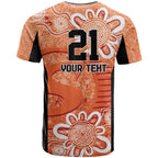 Australian Scorchers Cricket Custom T Shirt Minimalism Aboriginal