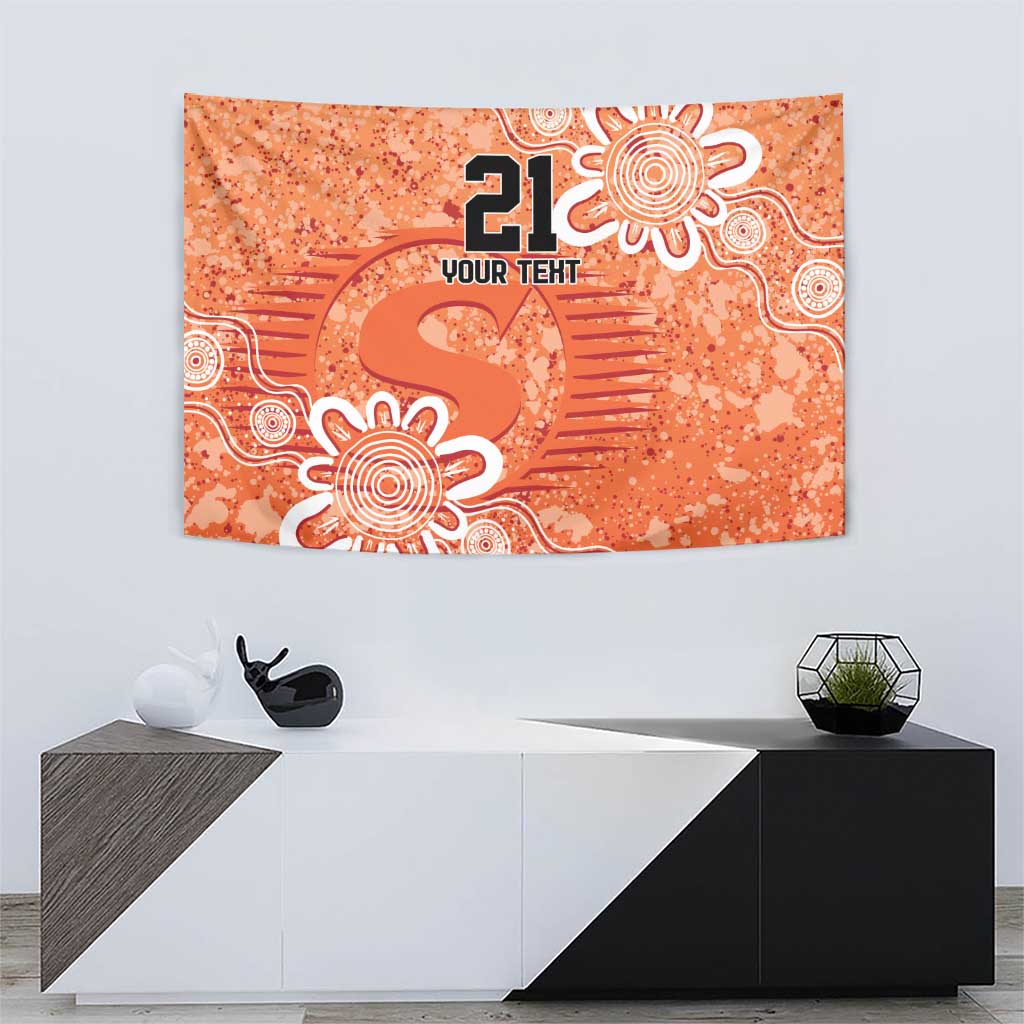 Australian Scorchers Cricket Custom Tapestry Minimalism Aboriginal