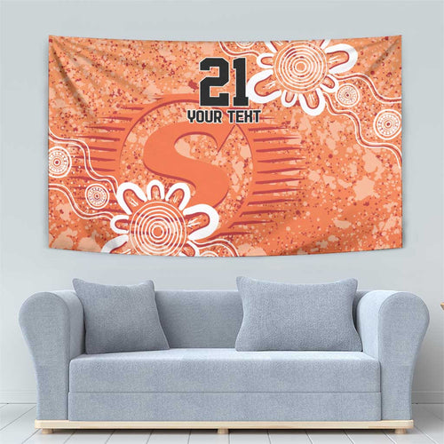 Australian Scorchers Cricket Custom Tapestry Minimalism Aboriginal