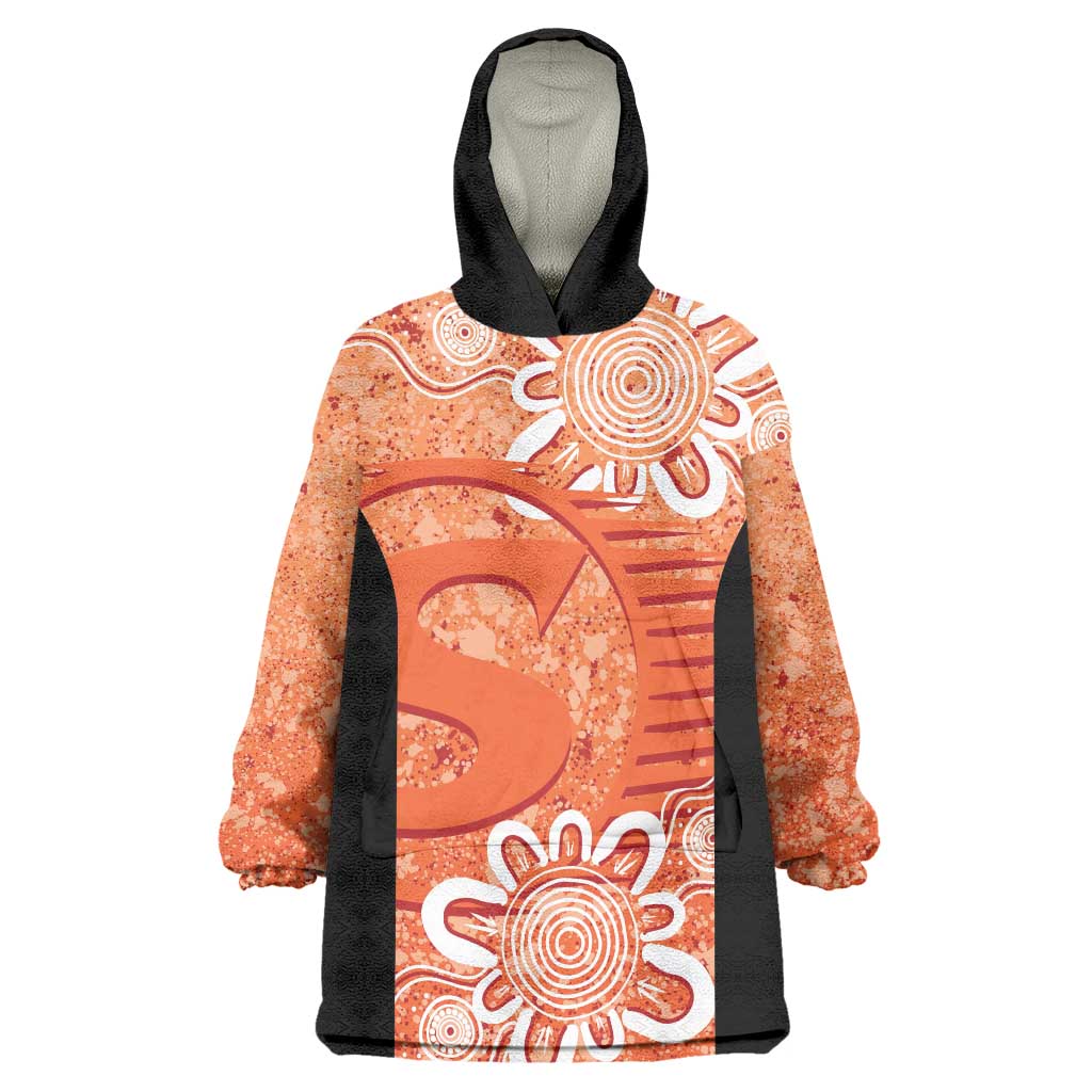 Australian Scorchers Cricket Custom Wearable Blanket Hoodie Minimalism Aboriginal