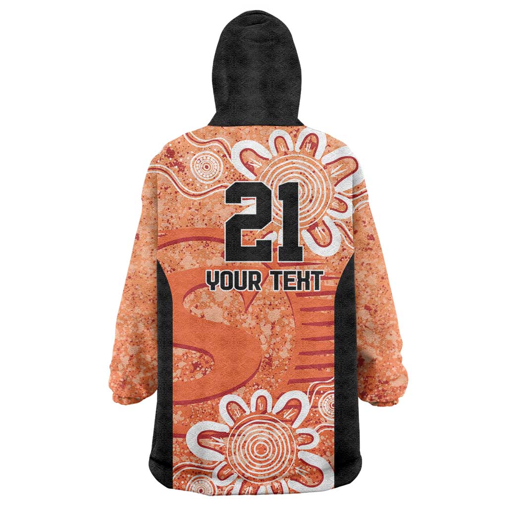 Australian Scorchers Cricket Custom Wearable Blanket Hoodie Minimalism Aboriginal