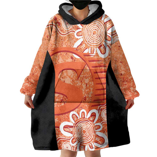 Australian Scorchers Cricket Custom Wearable Blanket Hoodie Minimalism Aboriginal