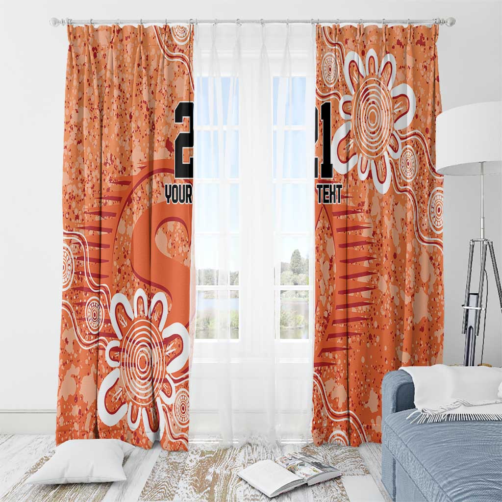 Australian Scorchers Cricket Custom Window Curtain Minimalism Aboriginal
