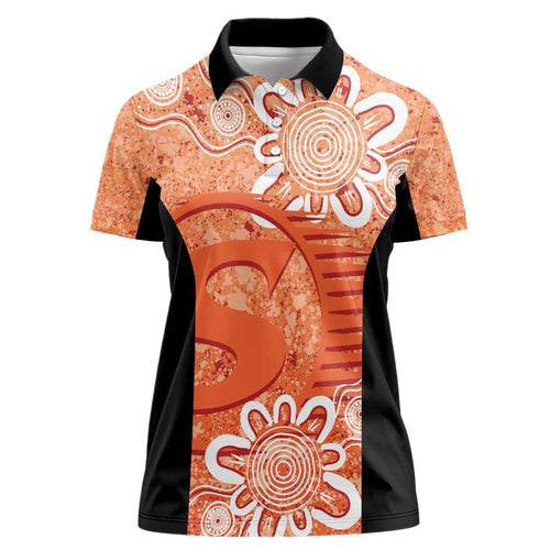 Australian Scorchers Cricket Custom Women Polo Shirt Minimalism Aboriginal
