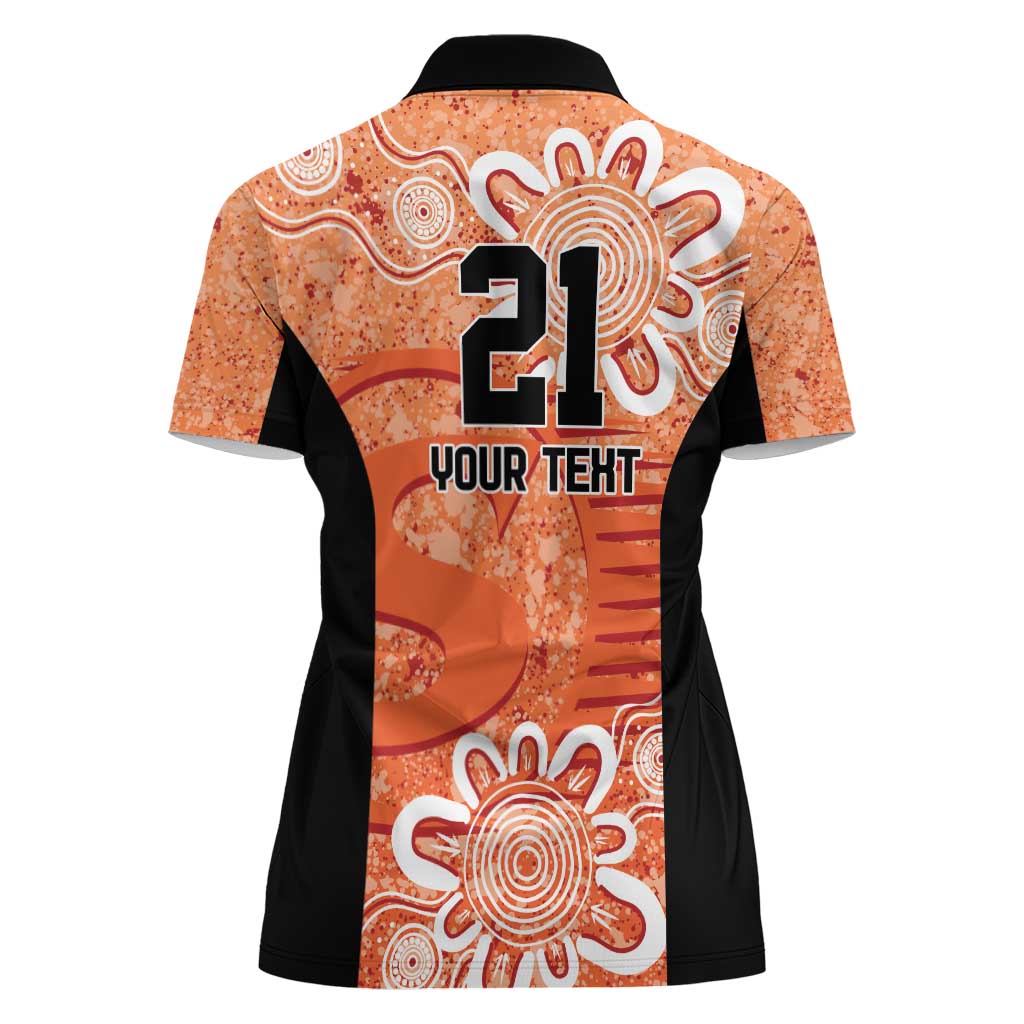 Australian Scorchers Cricket Custom Women Polo Shirt Minimalism Aboriginal