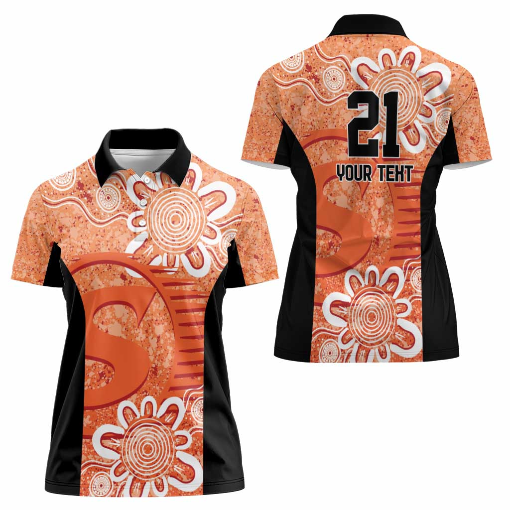 Australian Scorchers Cricket Custom Women Polo Shirt Minimalism Aboriginal